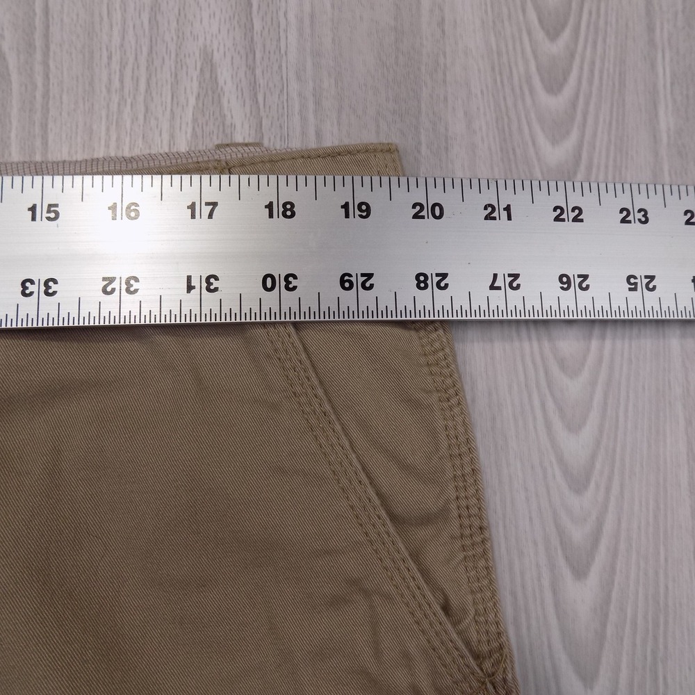 Paper Denim & Cloth Mens Khaki Cotton Twill Cargo Shorts Size 38 Sumer Comfort - Picture 3 of 6